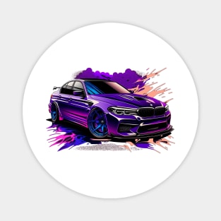 Purple sports car Magnet